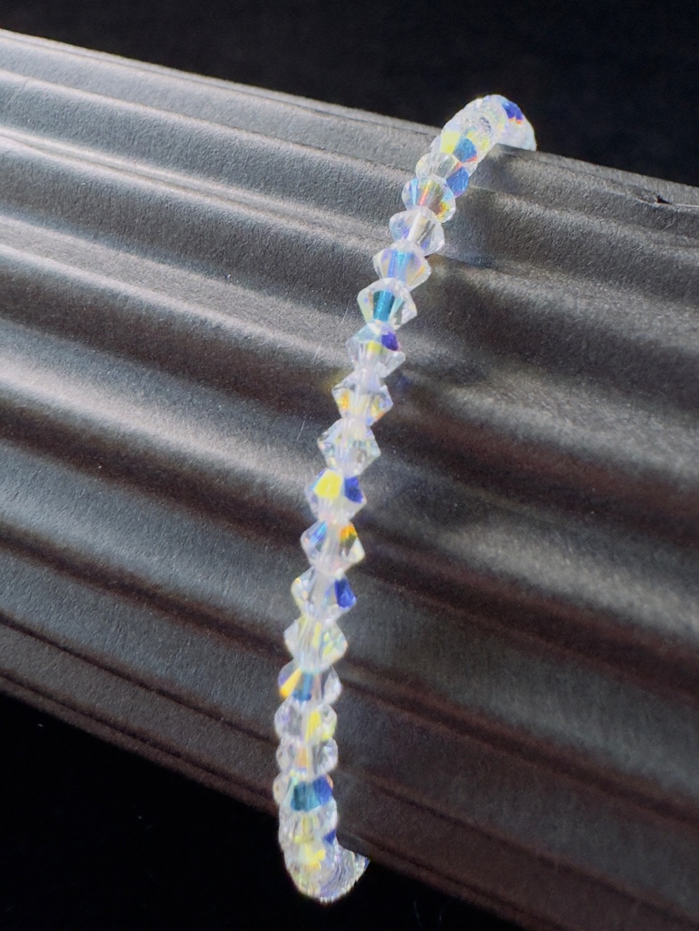 Crystal Stretch Bracelet - White Iridescent